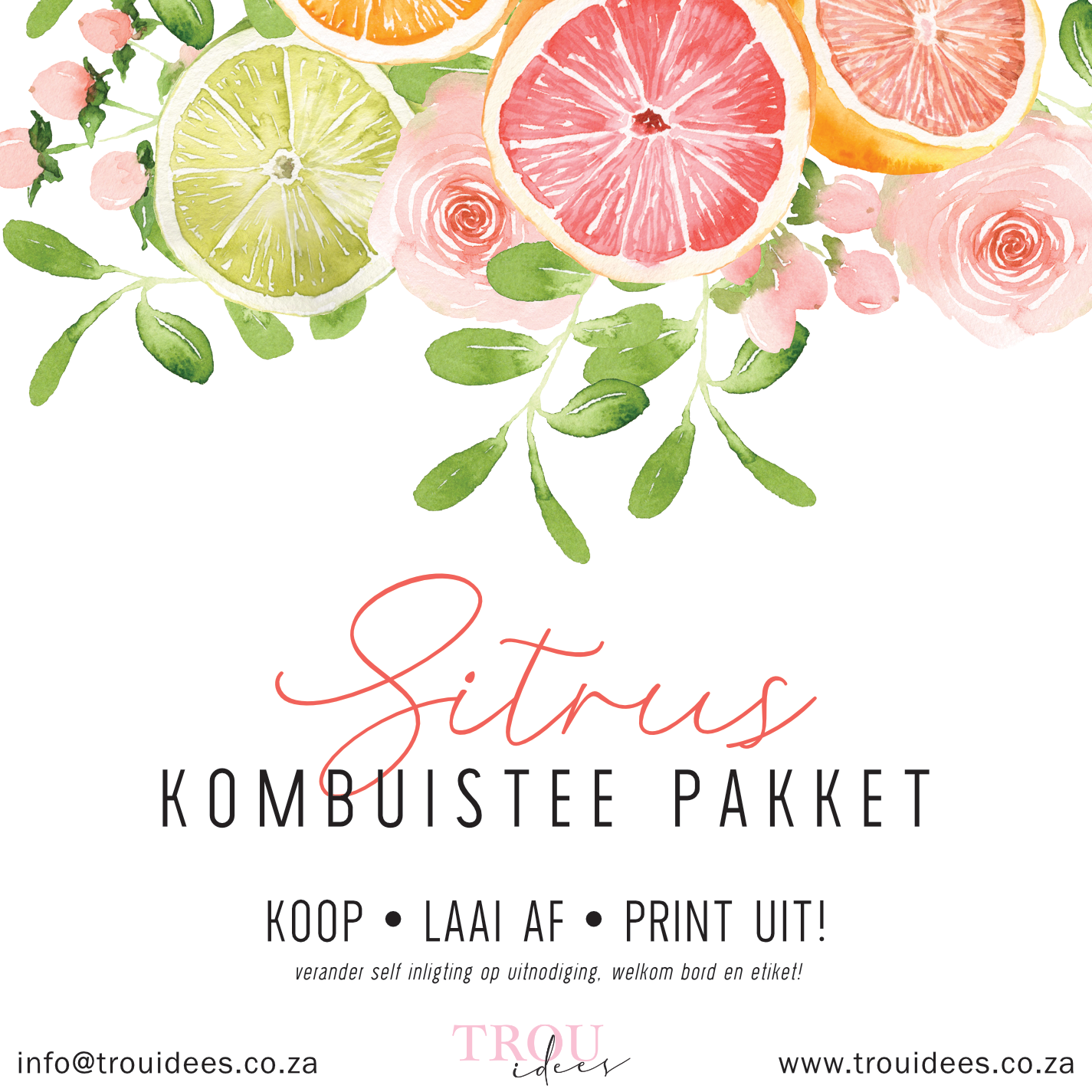 Citrus Bridal Shower Stationery